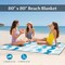 4-Piece Beach Umbrella Set with 2 Foldable Chairs and Picnic Blanket